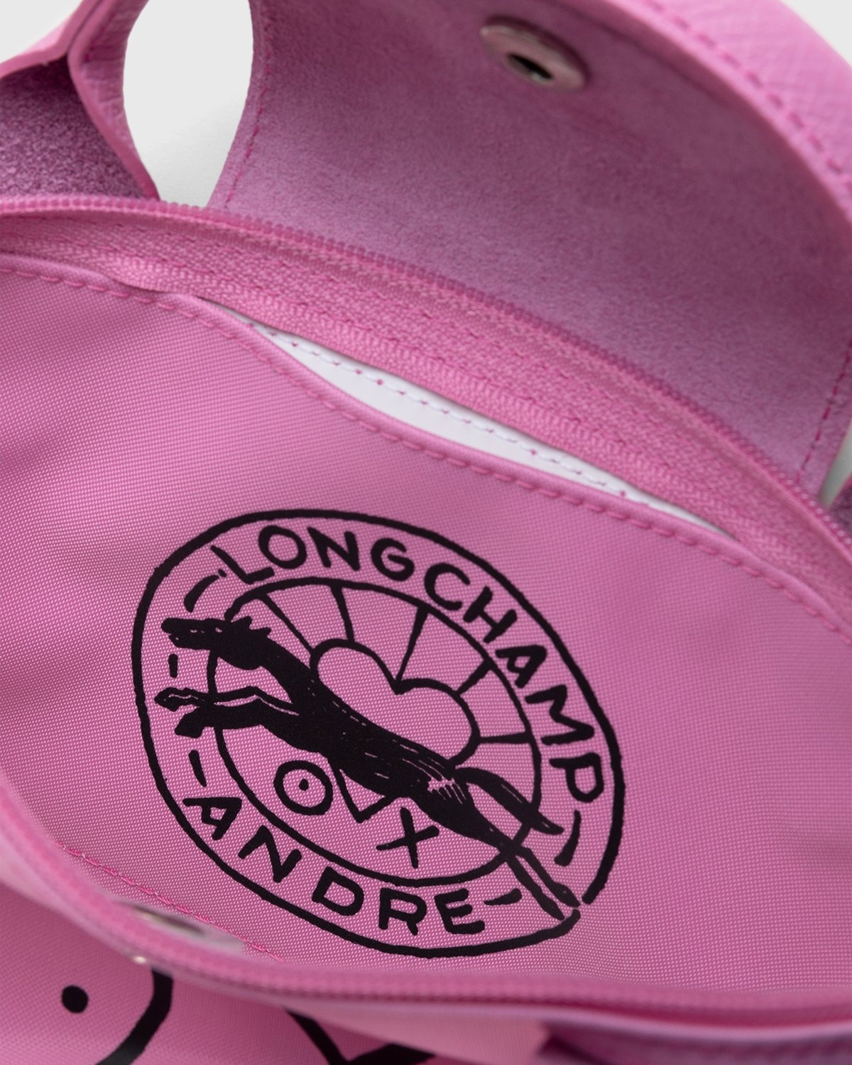 Longchamp x André Saraiva – Le Pliage André Top Handle Bag Pink - Shoulder Bags - Pink - Image 9