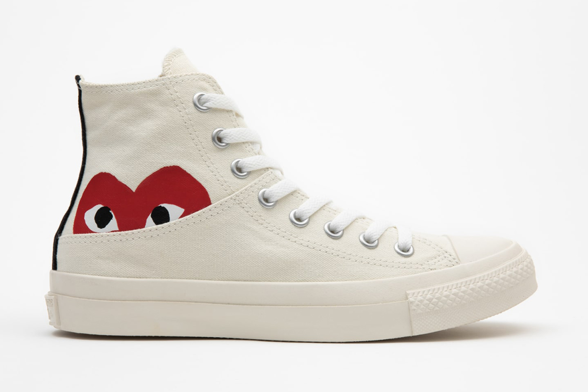 cdg play converse chuck taylor all star 70s comme des garcons heart fw21 fall winter 2021 hiding heart logo print price info buy colorway