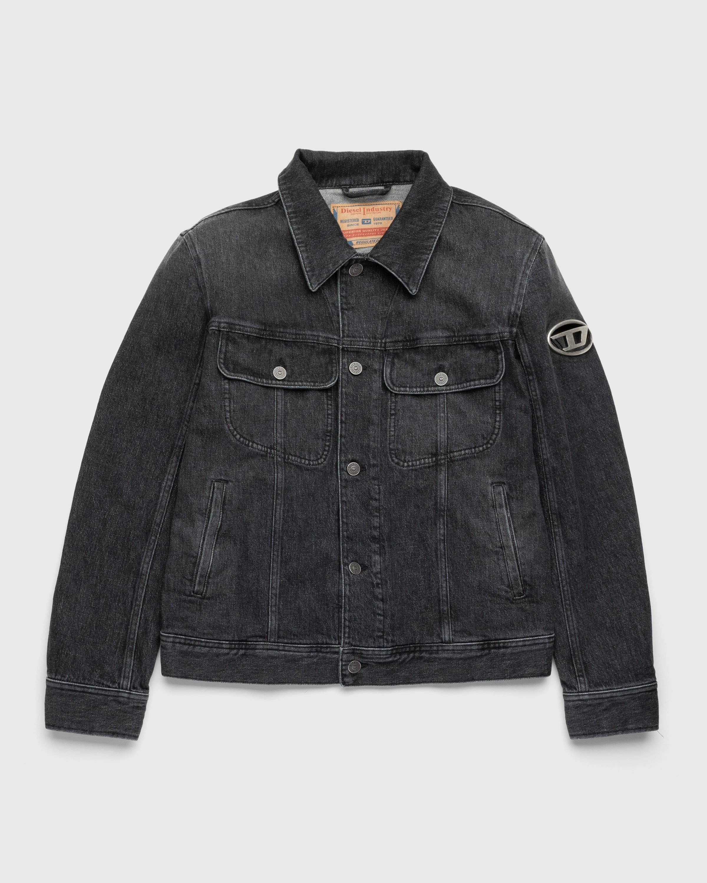 Diesel black denim jacket top