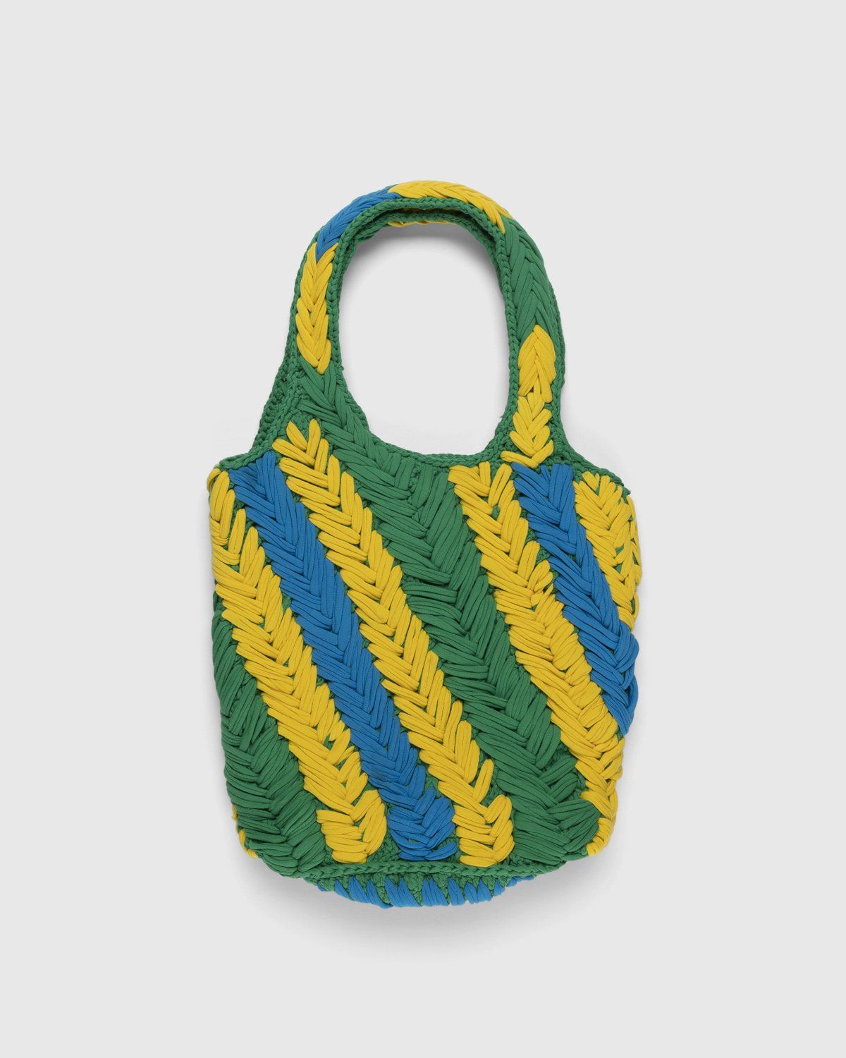 J.W. Anderson – Knitted Shopper Green/Yellow/Blue - Bags - Multi - Image 2