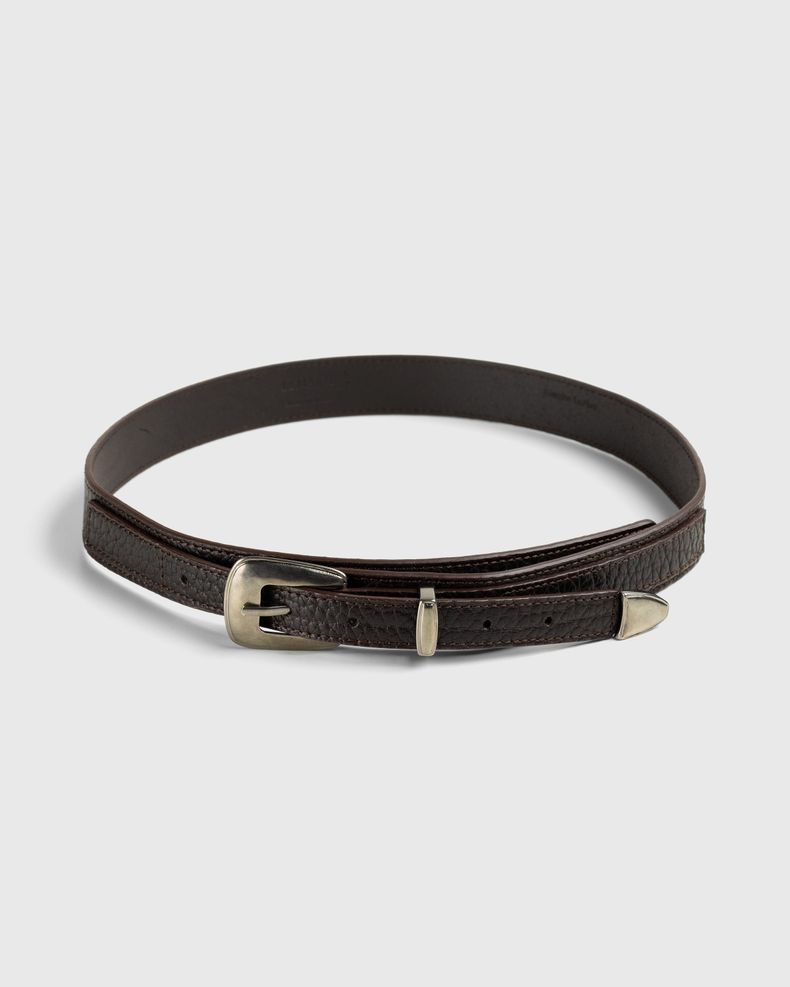 Lemaire – Minimal Western Belt Dark Brown