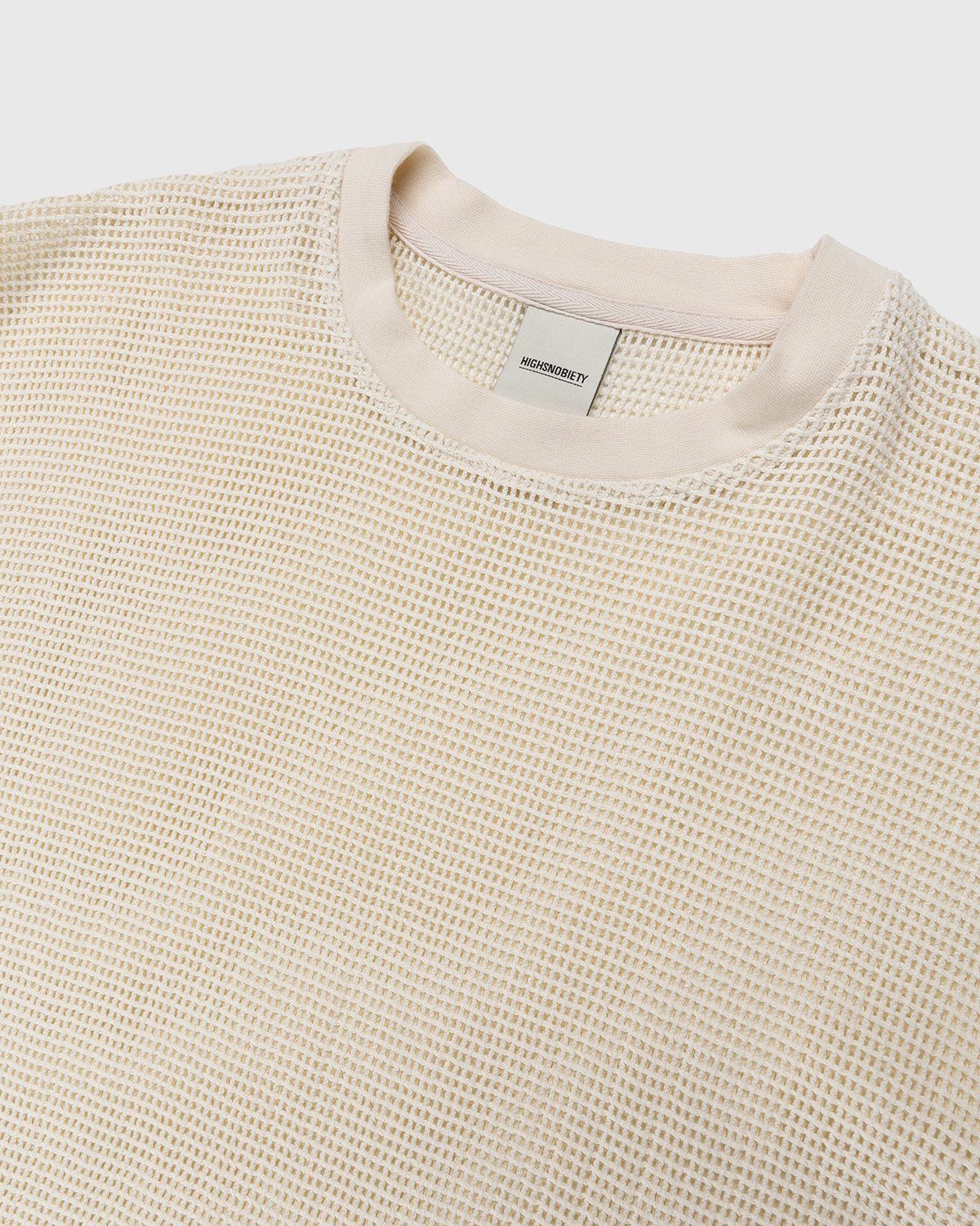 Highsnobiety – Knit Mesh Jersey T-Shirt White | Highsnobiety Shop