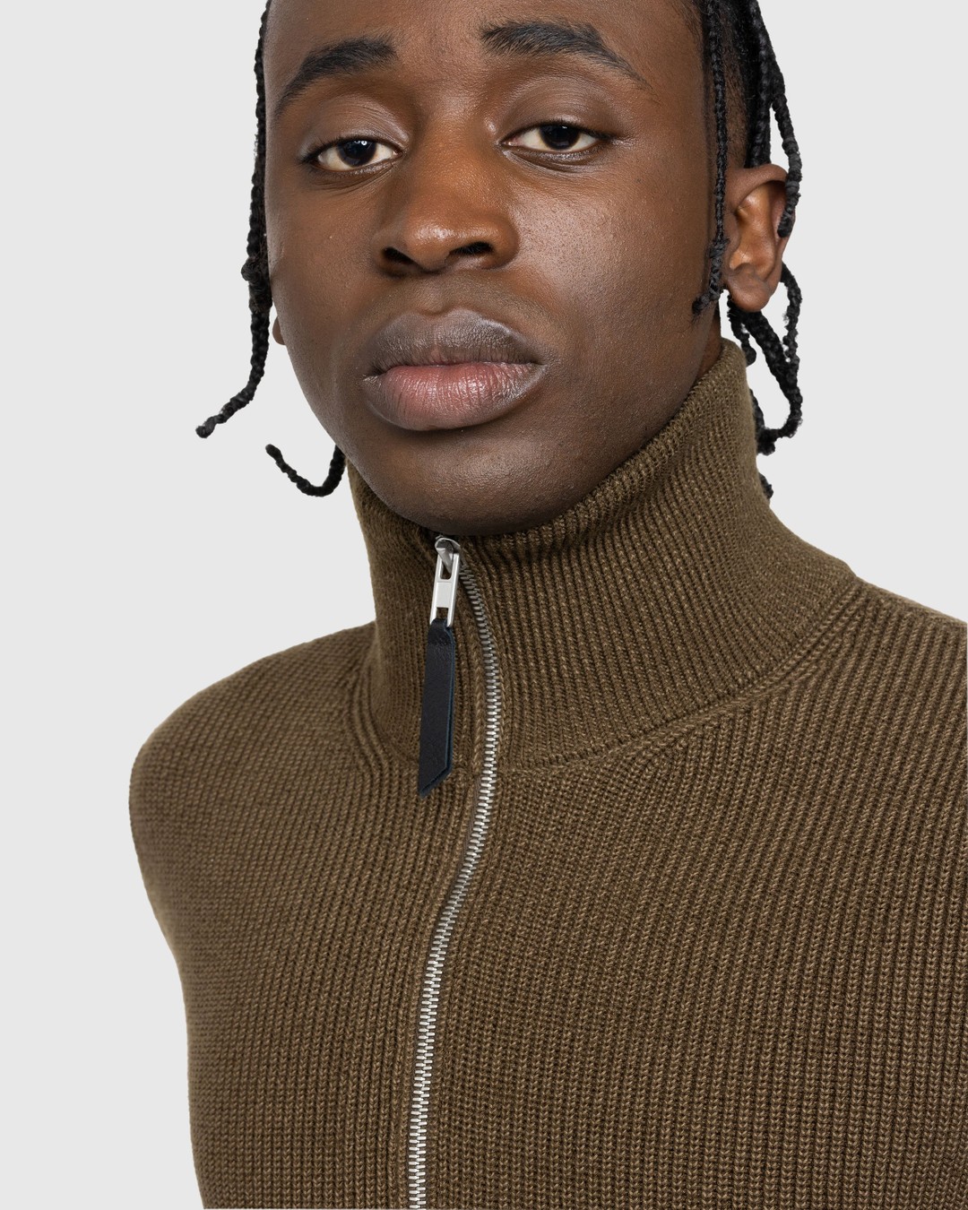 Maison Margiela – Knit Zip-Up Cardigan Brown - Knitwear - Brown - Image 4