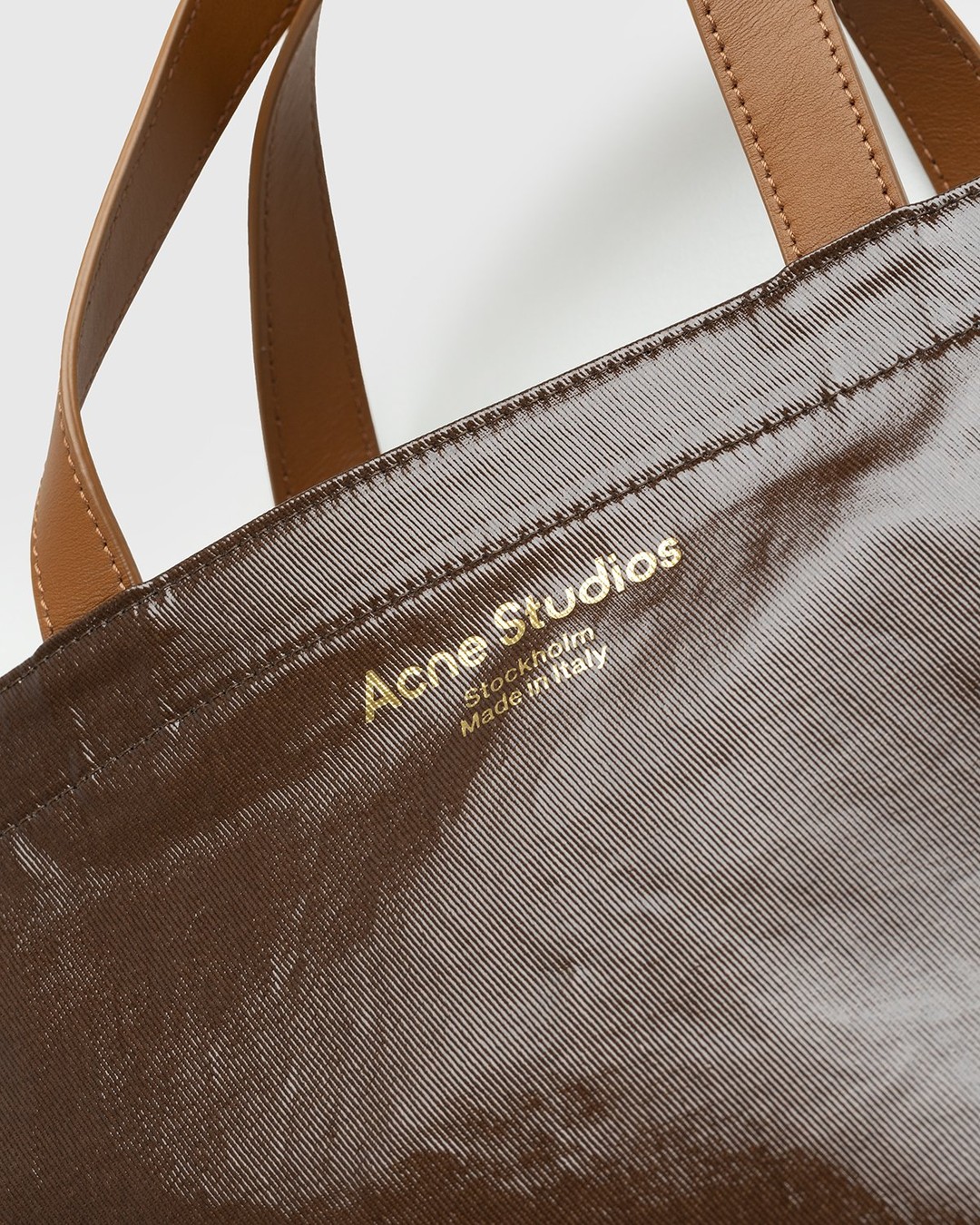 Acne Studios – Shiny Tote Bag Brown - Bags - Brown - Image 4