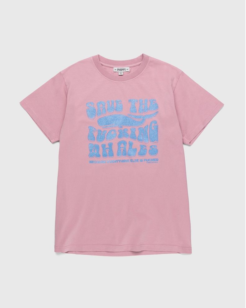PHIPPS – Save The Fucking Whales T-Shirt Pink