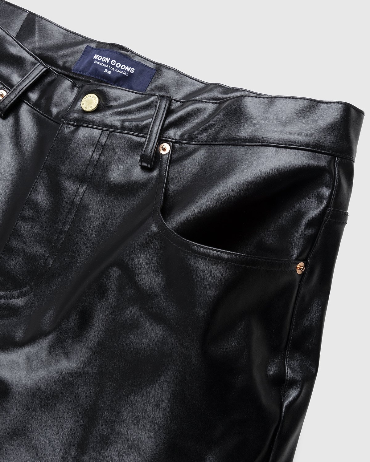 Noon Goons – Series Leather Pant Black - Pants - Black - Image 4