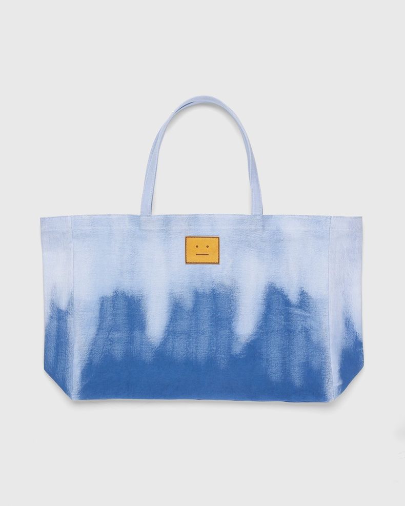 Acne Studios – Bleached Face Tote Bag Denim Blue