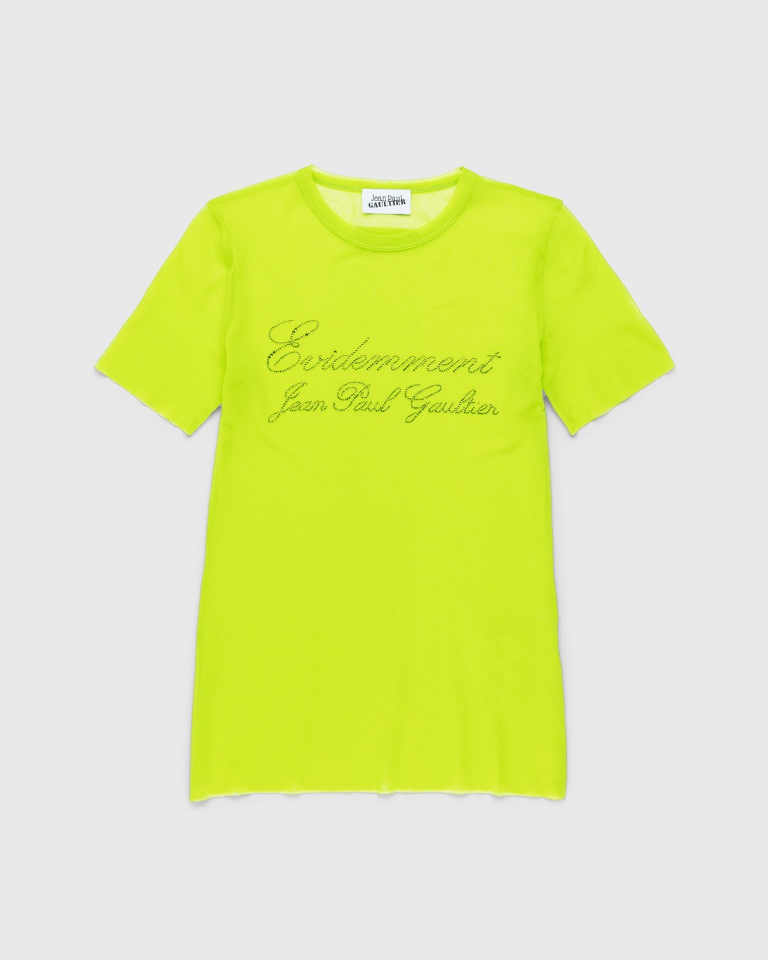 Jean Paul Gaultier – Évidemment Tulle T-Shirt Lime Green - Tops - Green - Image 1