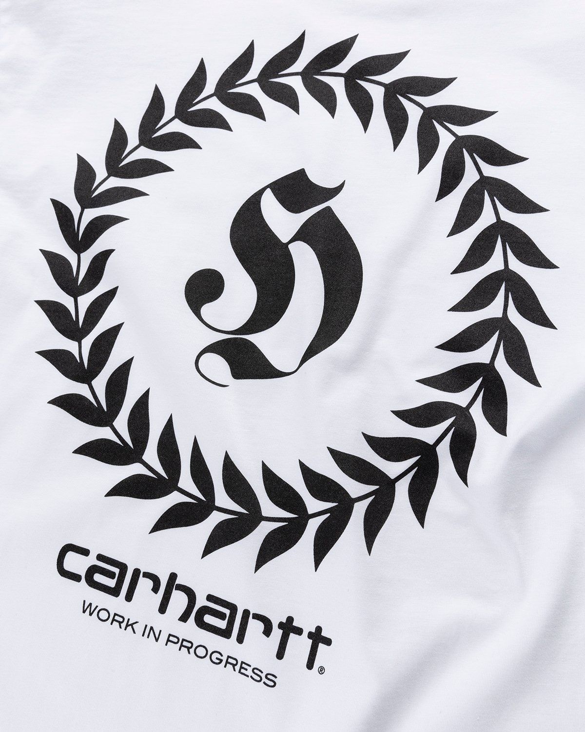 Carhartt WIP x Herrensauna – Logo Long Sleeve White Black Cypress - Longsleeves - White - Image 3