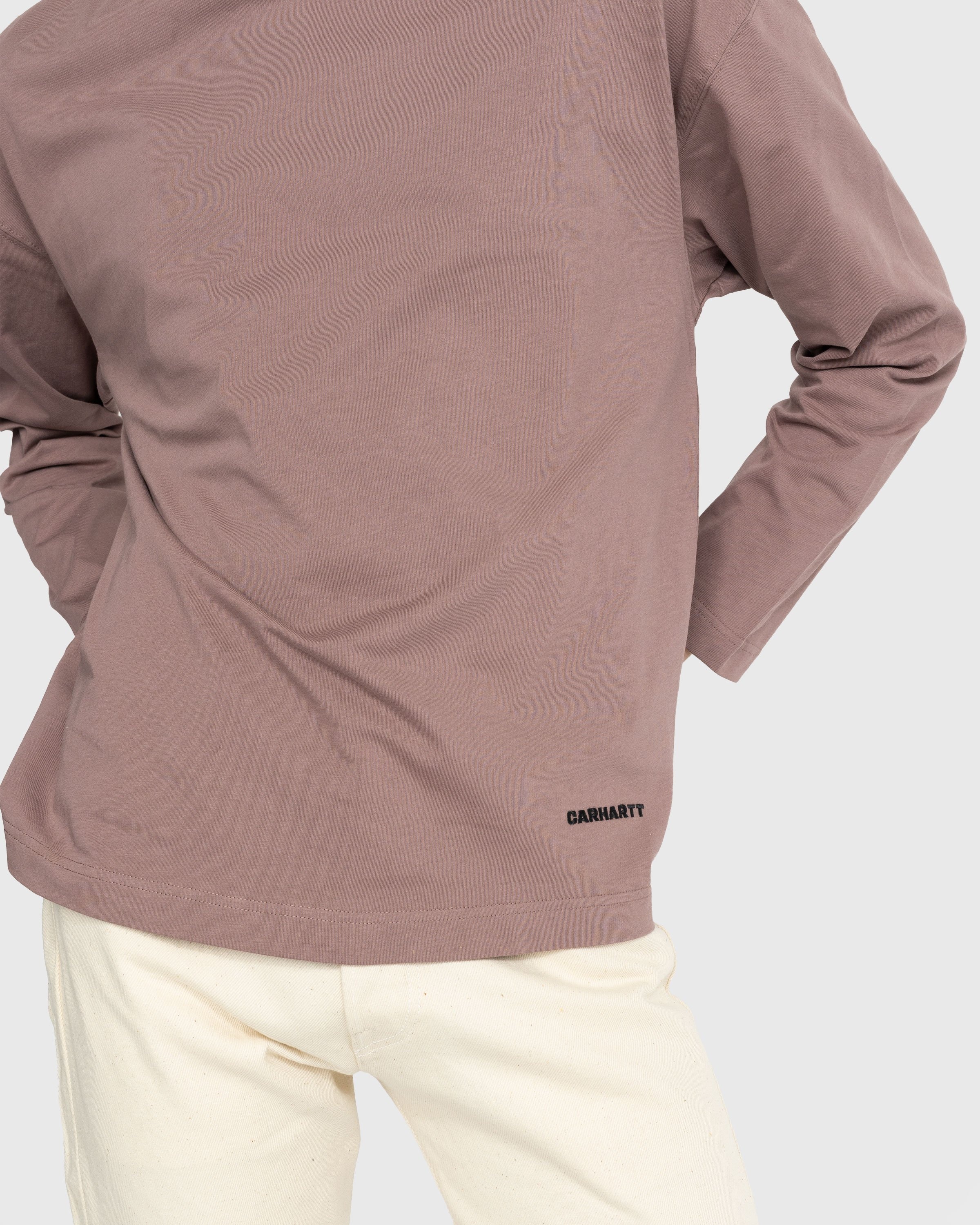 Carhartt WIP – Link Script Longsleeve T-Shirt Lupinus/Black - Tops - Black - Image 6