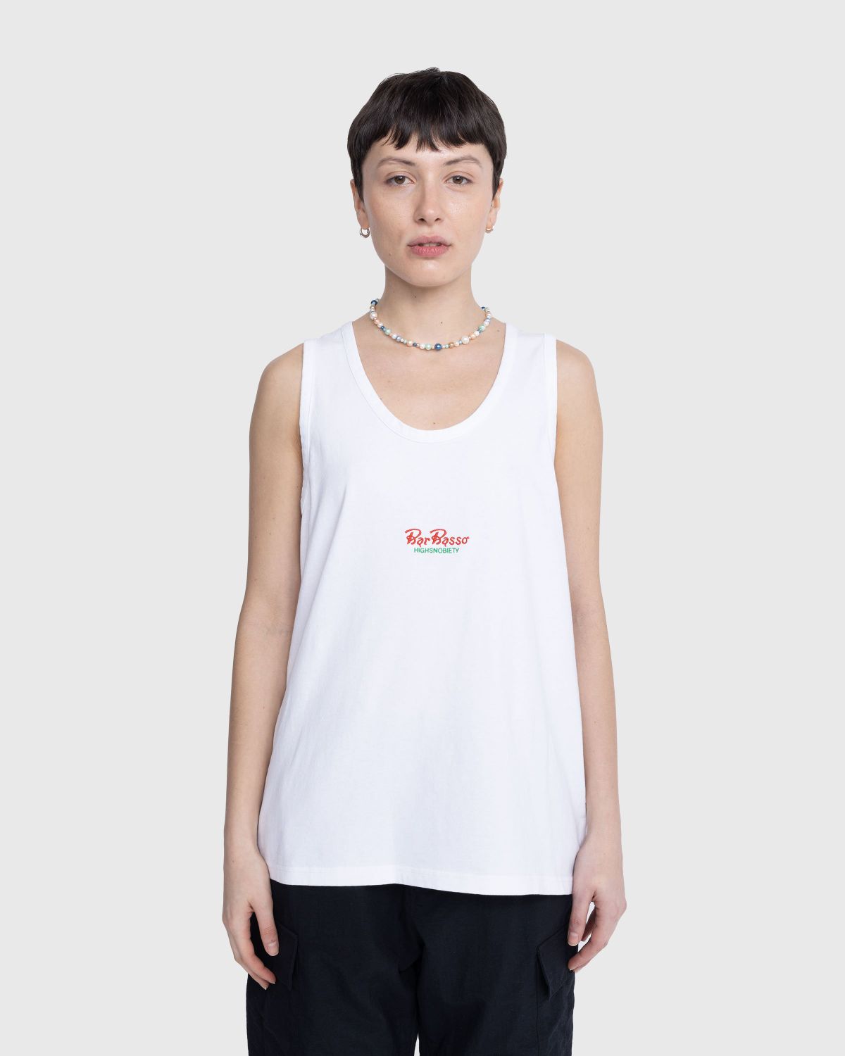 Highsnobiety x Bar Basso – Logo Tank Top White - Men Tops - White - Image 6