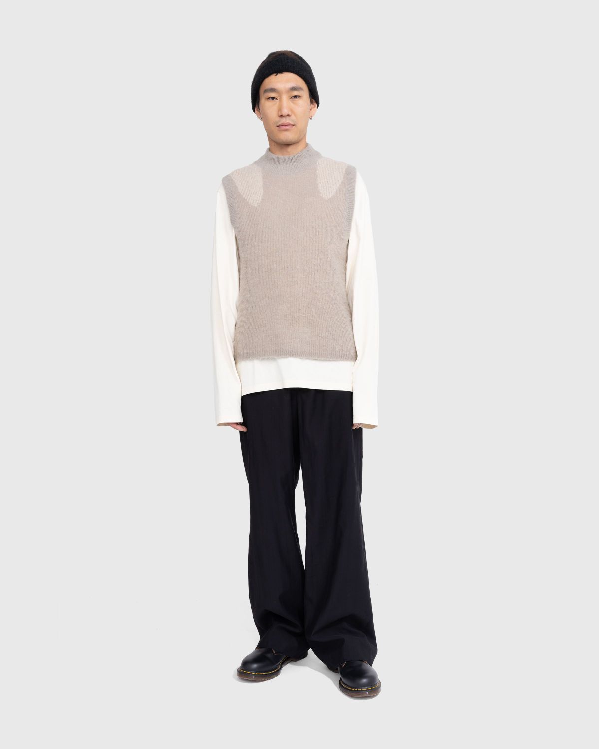 _J.L-A.L_ – Liquid Alpaca Vest Light Grey - Knitwear - Grey - Image 3