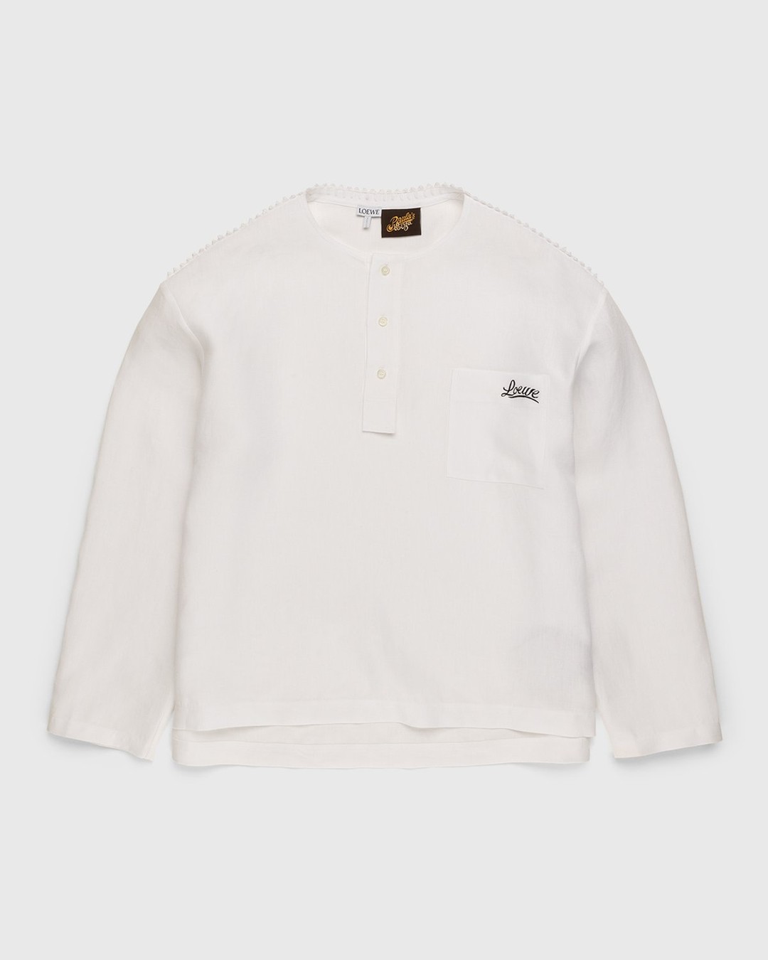 Loewe – Paula's Ibiza Buttoned Pullover Shirt White - Shirts - White - Image 1