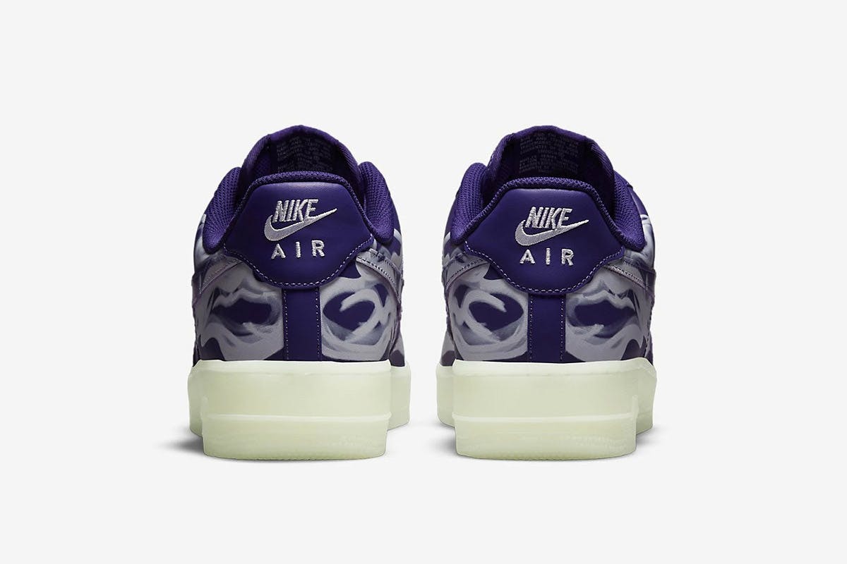 nike air force one purple skeleton