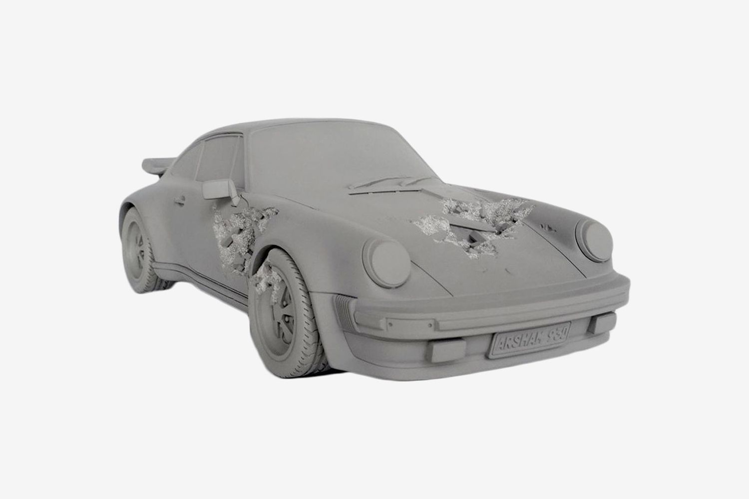 Eroded Porsche 911 Figure