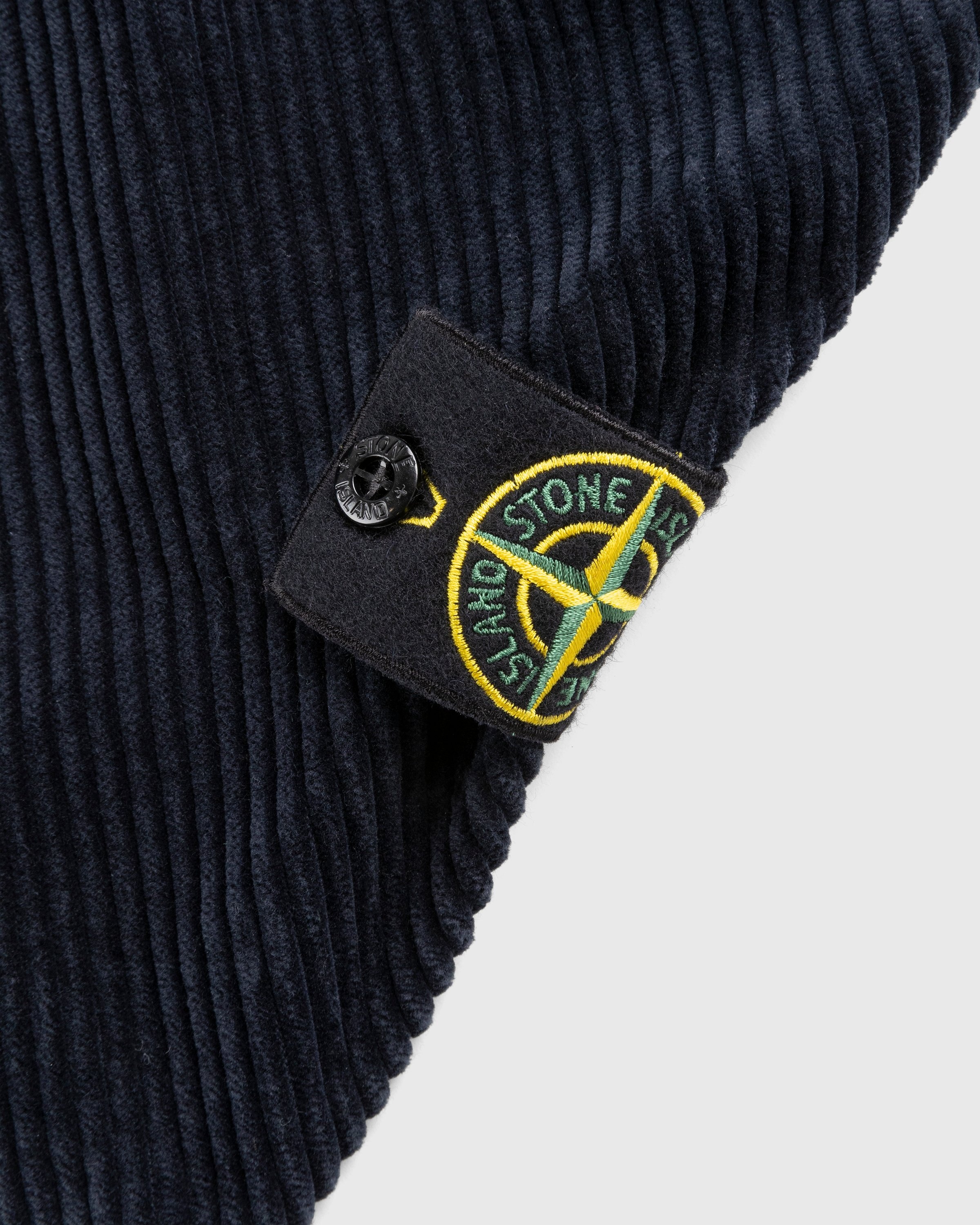 Stone Island – Corduroy Crewneck Navy Blue - Sweats - Blue - Image 5