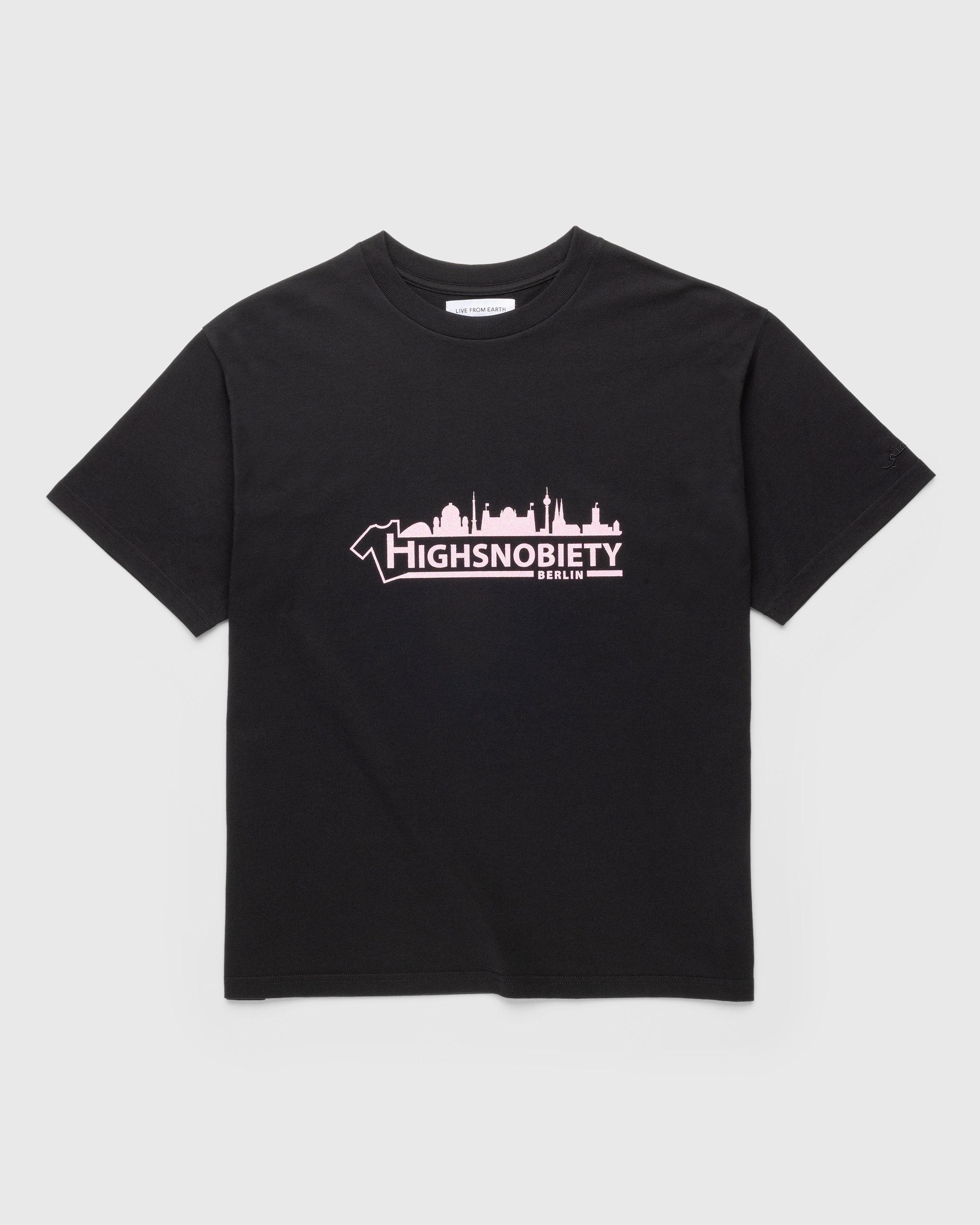Live From Earth x Highsnobiety – BERLIN, BERLIN 3 Logo T-Shirt Black - Tops - Black - Image 1