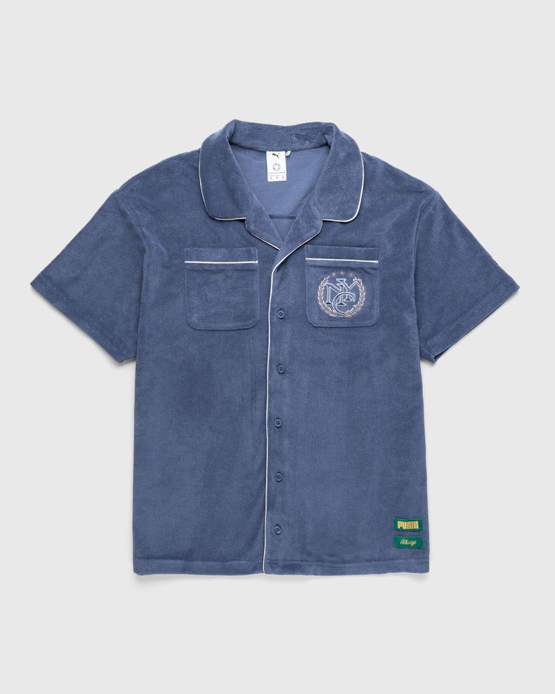 Rhuigi Short-Sleeve Button-Down Shirt Inky Blue