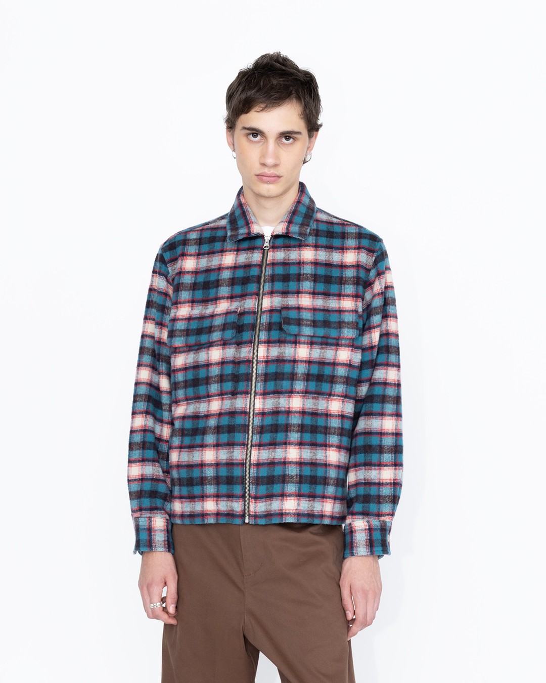 Highsnobiety HS05 – Shaggy Plaid Shirt Red/Blue - Shirts - Multi - Image 3