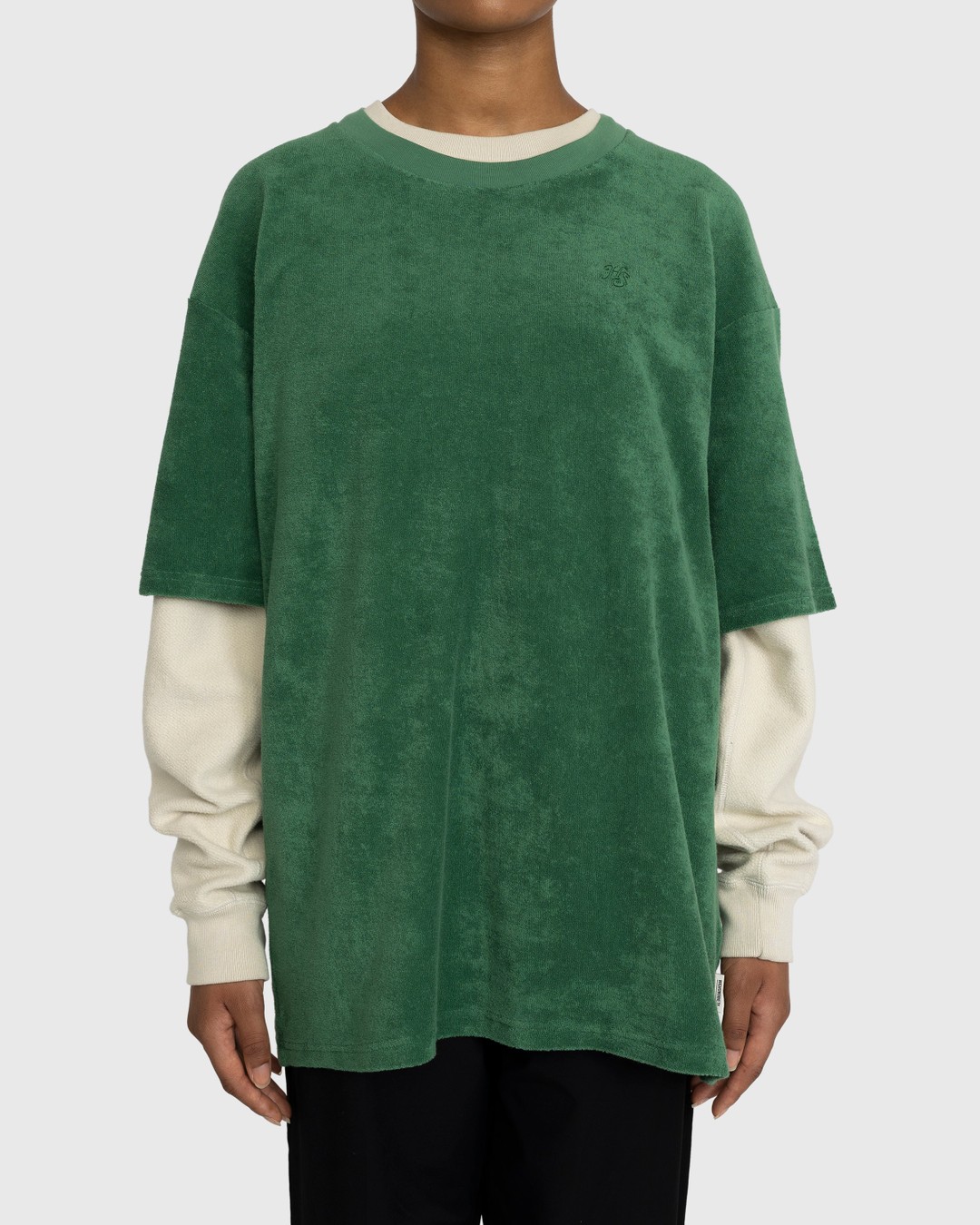 Highsnobiety – HS Logo Reverse Terry T-Shirt Green - Tops - Green - Image 2