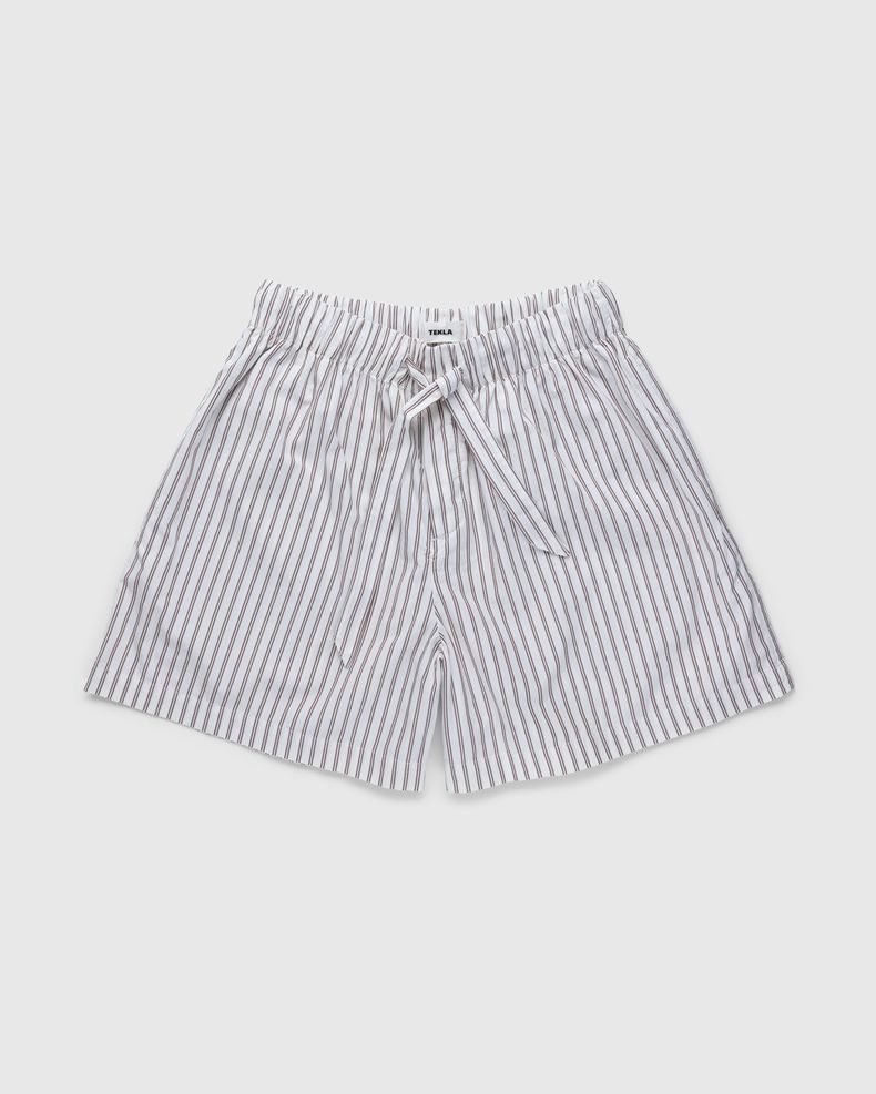 Tekla – Cotton Poplin Pyjamas Shorts Hopper Stripes