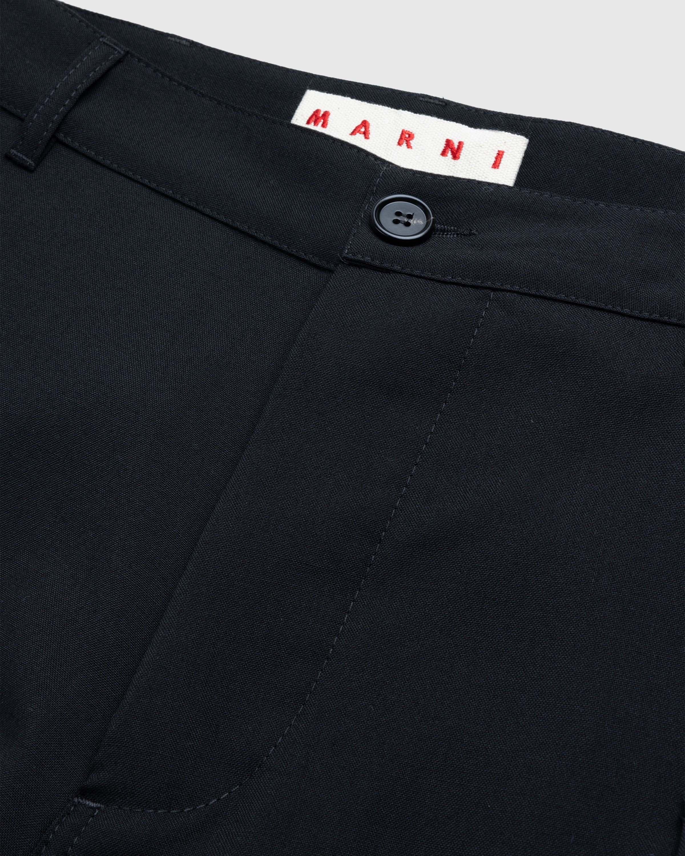 Marni – Cargo Pocket Wool Trousers Black - Pants - Black - Image 5