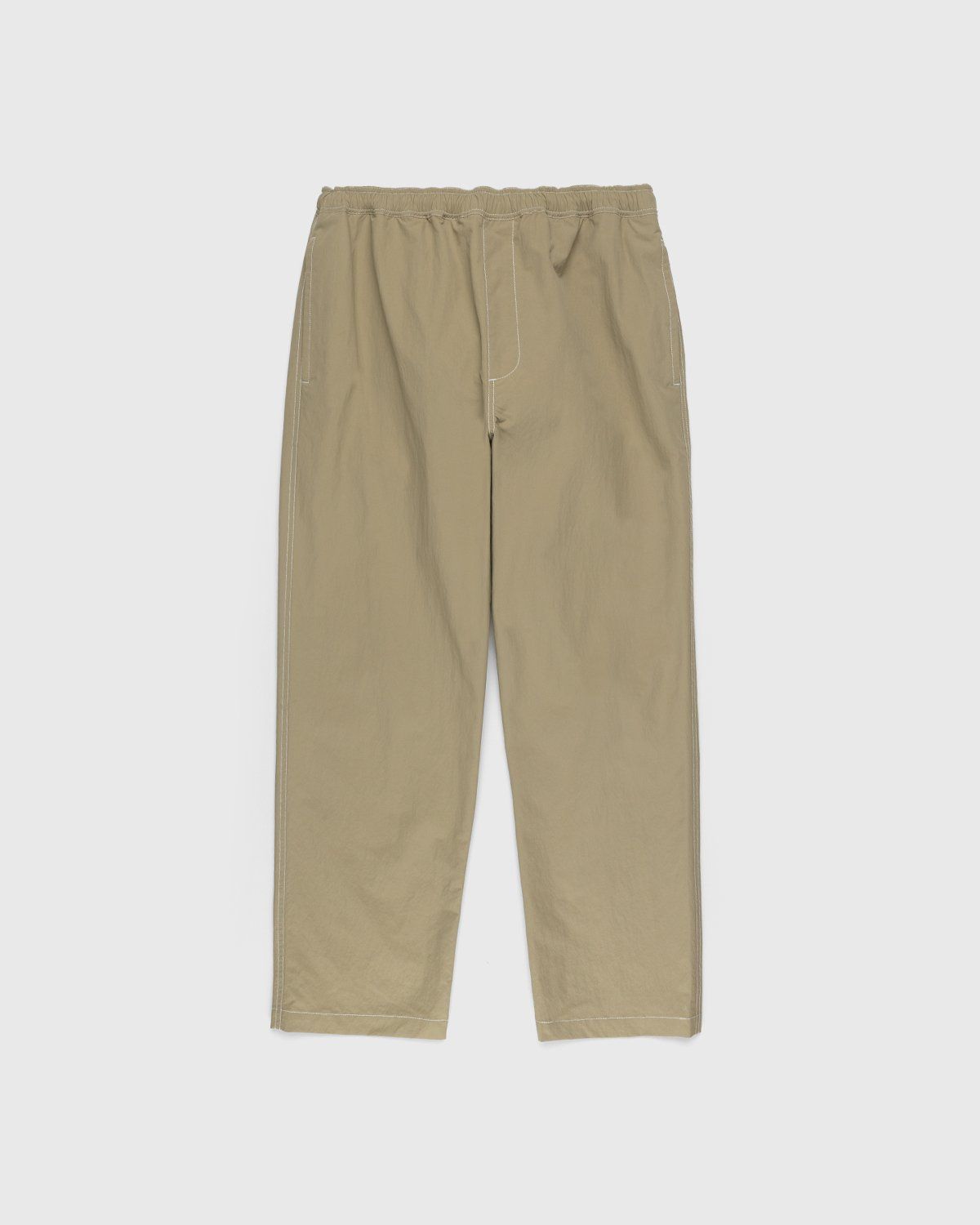 Highsnobiety – Contrast Brushed Nylon Elastic Pants Beige - Pants - Beige - Image 1