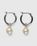 Hatton Labs – Freshwater Pearl Hoop Earrings White