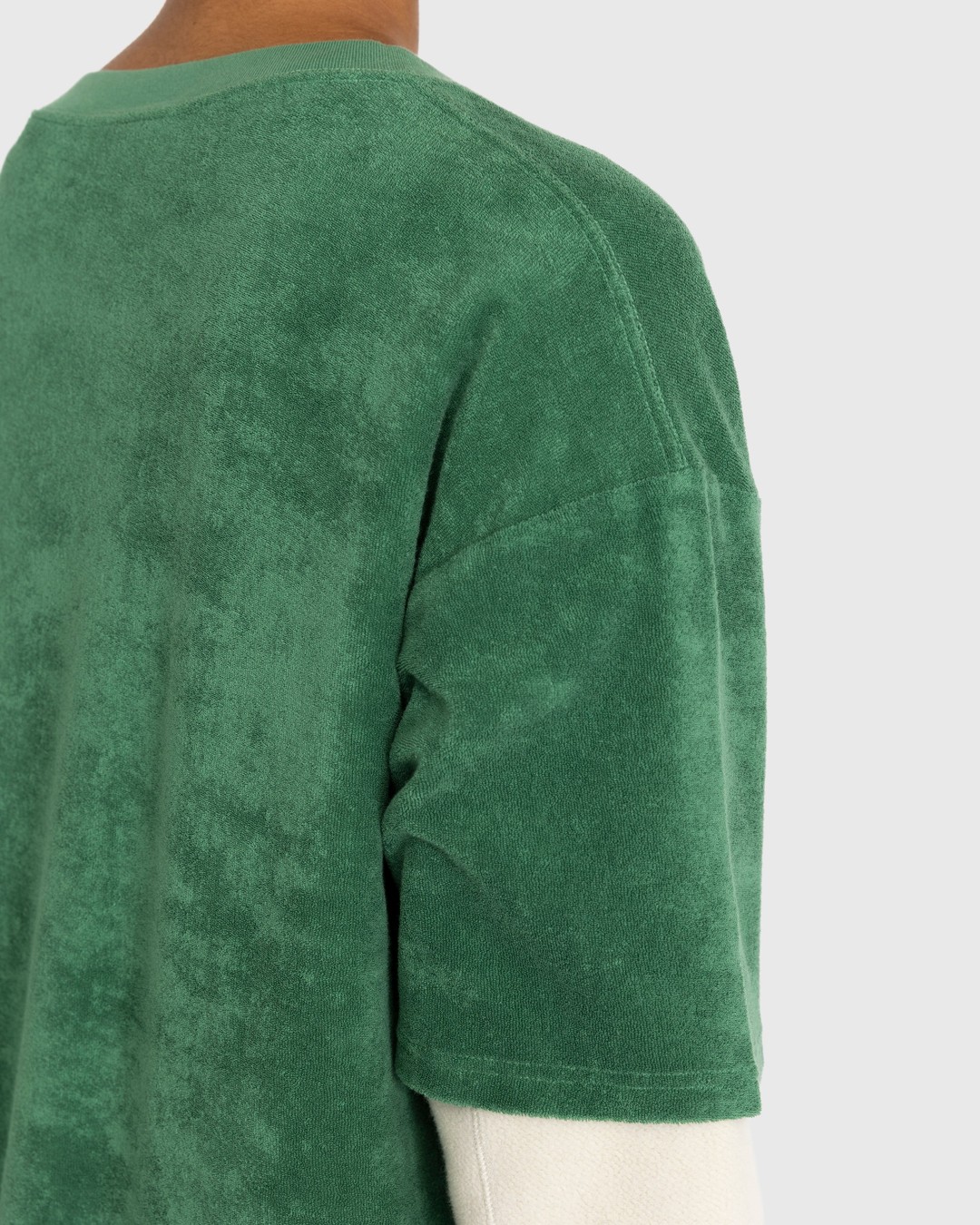 Highsnobiety – HS Logo Reverse Terry T-Shirt Green - Tops - Green - Image 7
