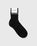 Acne Studios – Ribbed Logo Socks Black Sati/Grey - Crew - Black - Image 2