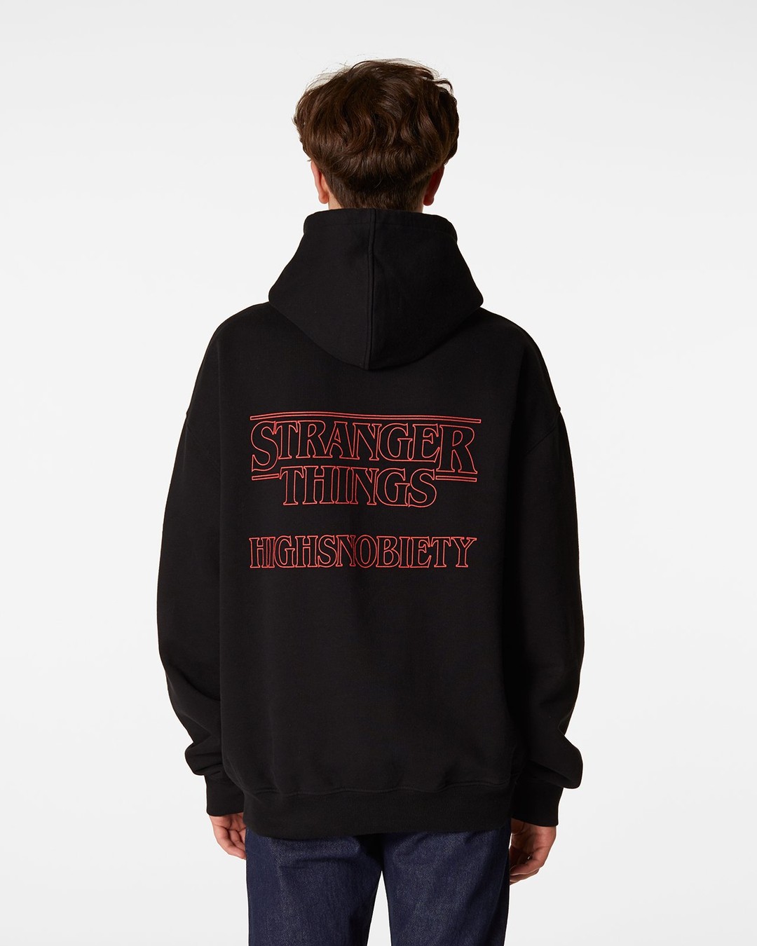 Highsnobiety – Stranger Things Logo Hoodie Black - Sweats - Black - Image 7