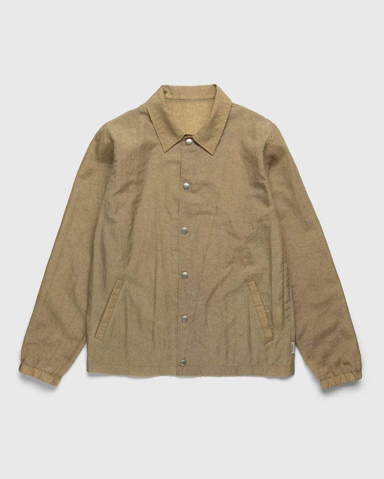 Stonewashed Nylon Coach Jacket Gold