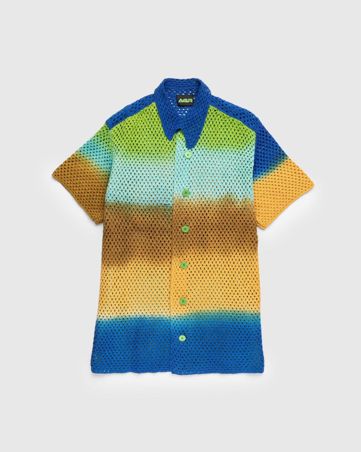 AGR – Wellness Crochet Shirt Multi - Shortsleeve Shirts - Multi - Image 1