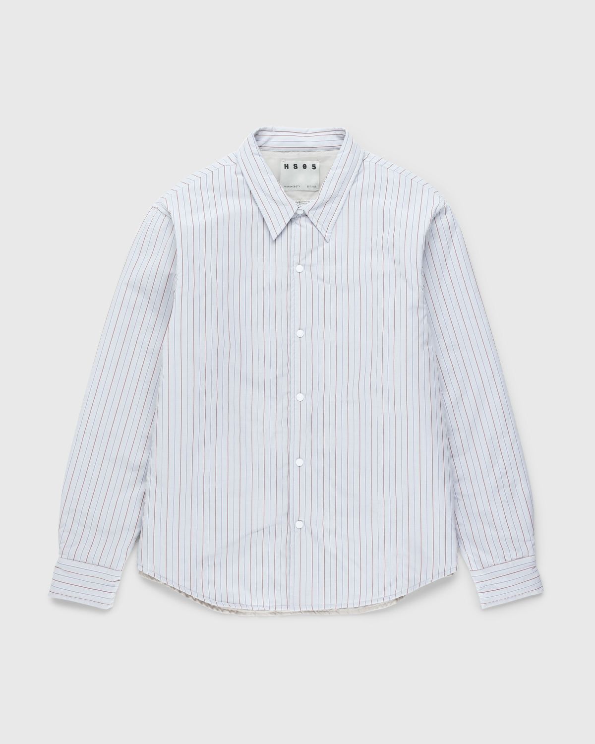 Highsnobiety HS05 – Insulated Shirt Jacket Striped - Outerwear - Beige - Image 1