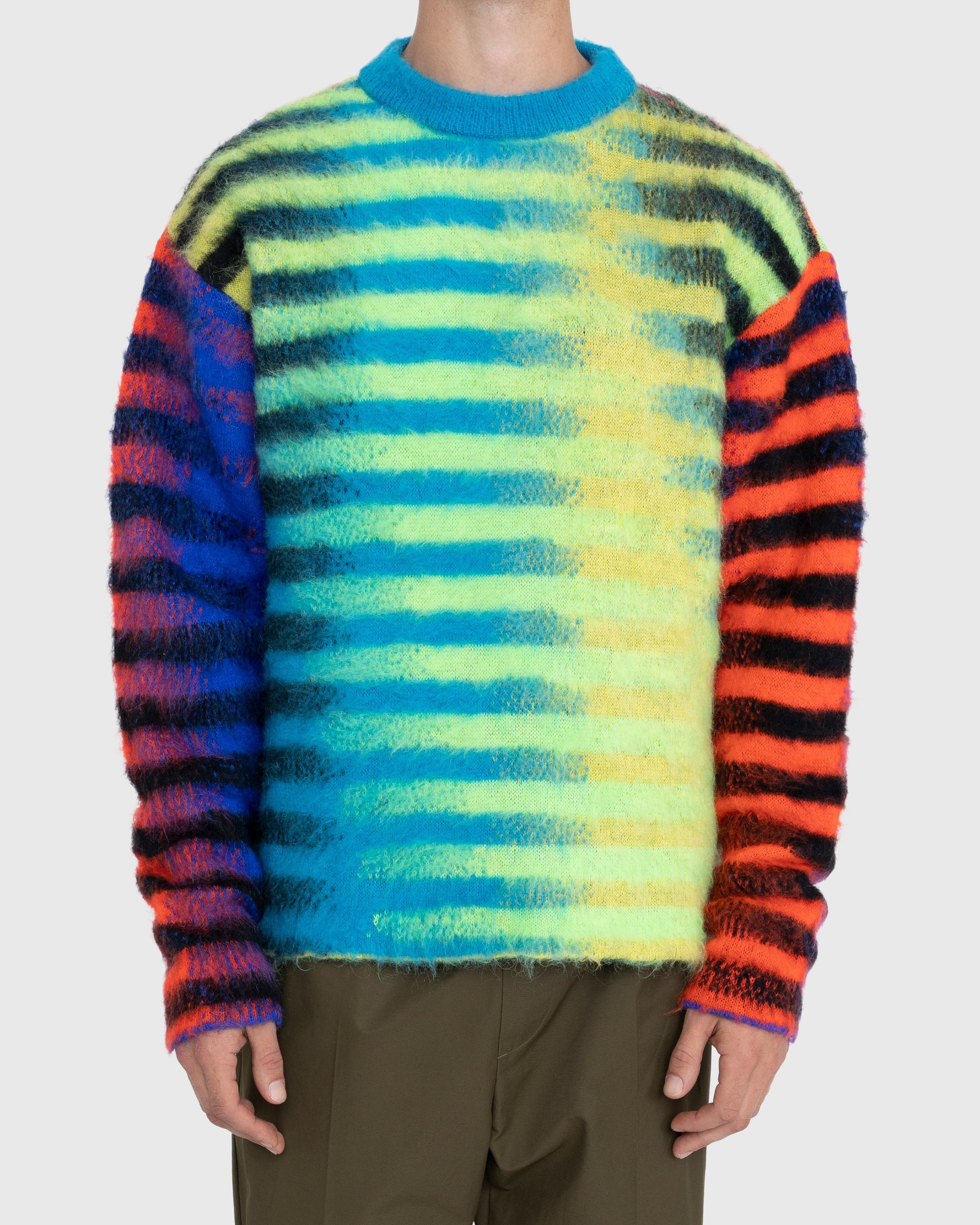 AGR – Striped Mohair Crewneck Sweater Multi - Knitwear - Multi - Image 2