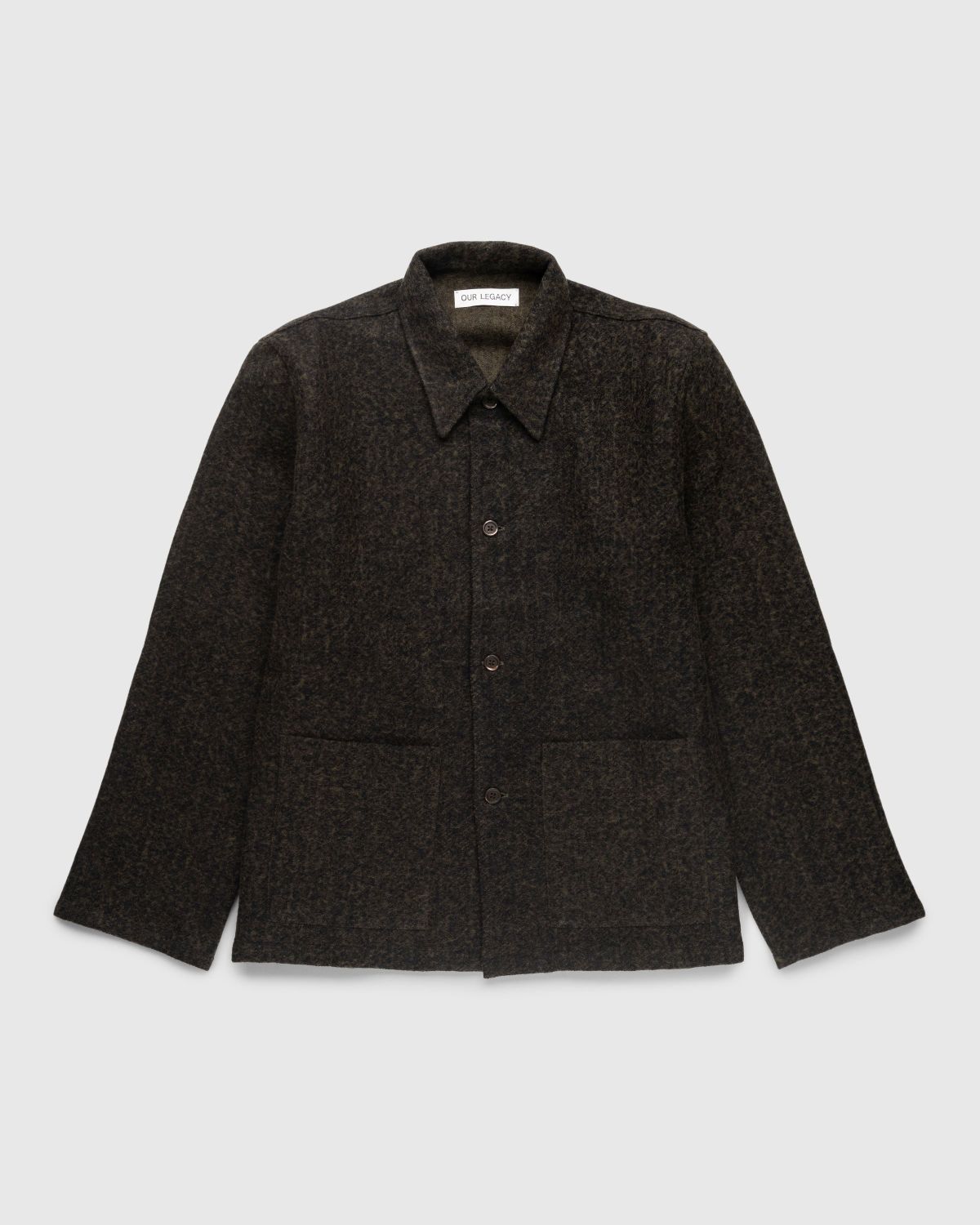 Our Legacy – Haven Jacket Black/Moss Fuzz Wool - Outerwear - Green - Image 1