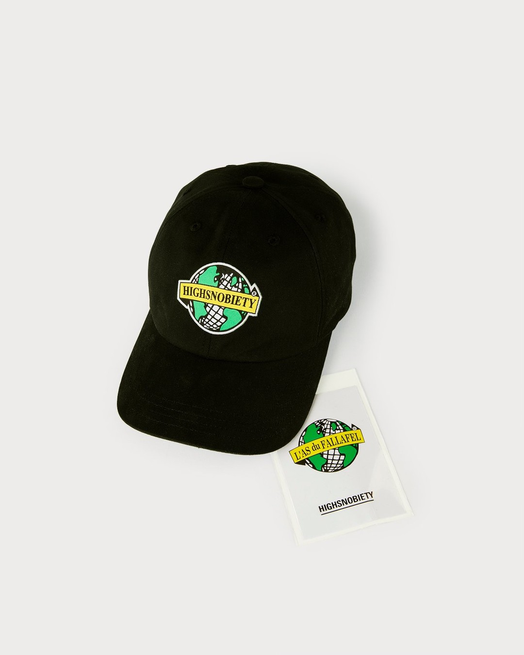 Highsnobiety – L'as du fallafel Logo Cap Black - Hats - Black - Image 4