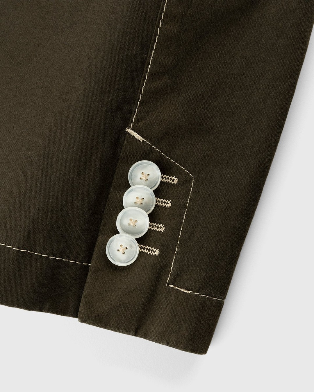 BOSS x Phipps – Cotton Shorts With Buttoned Hem Dark Green - Shorts - Green - Image 4