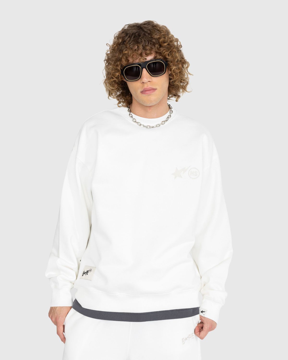 BAPE x Highsnobiety – Heavy Washed Crewneck Ivory - Sweats - Beige - Image 3