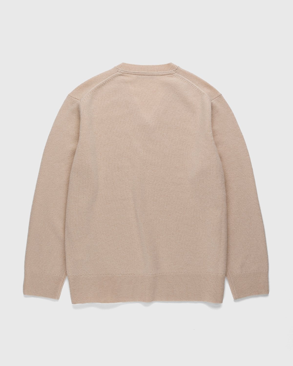 Acne Studios – Cashmere Blend V-Neck Sweater Biscuit Beige - Knitwear - Beige - Image 2