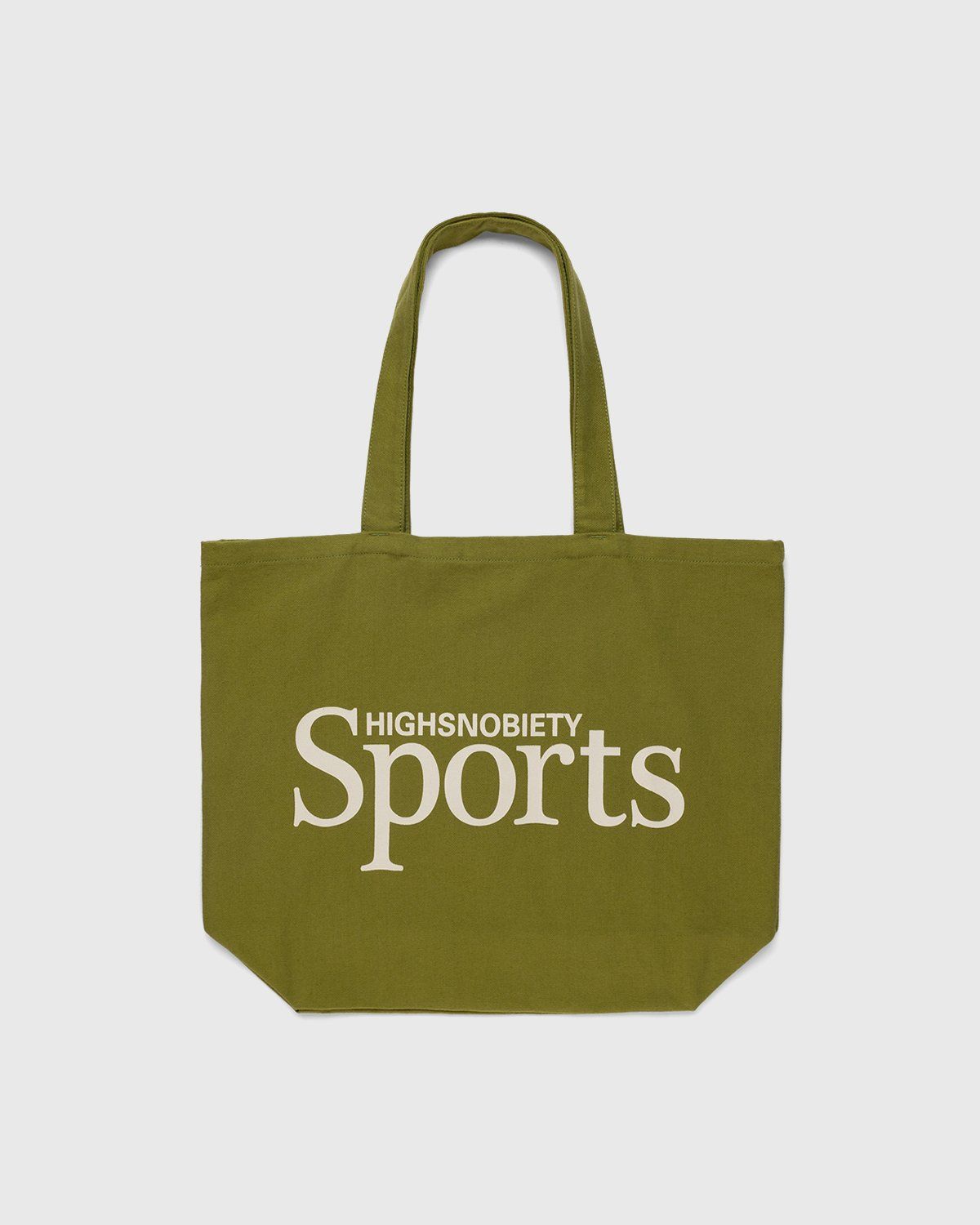 Highsnobiety – HS Sports Logo Tote Bag Green/Khaki - Bags - Green - Image 1