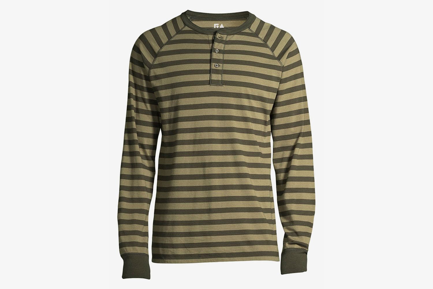 Everyday Long-Sleeve Striped Henley Shirt
