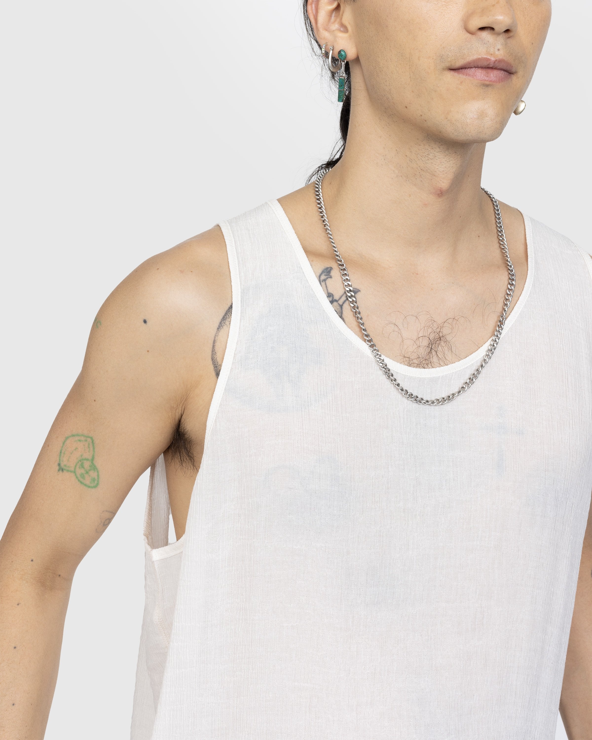Our Legacy – Singlet Almond Milk Ruffle Viscose - Tops - Beige - Image 4