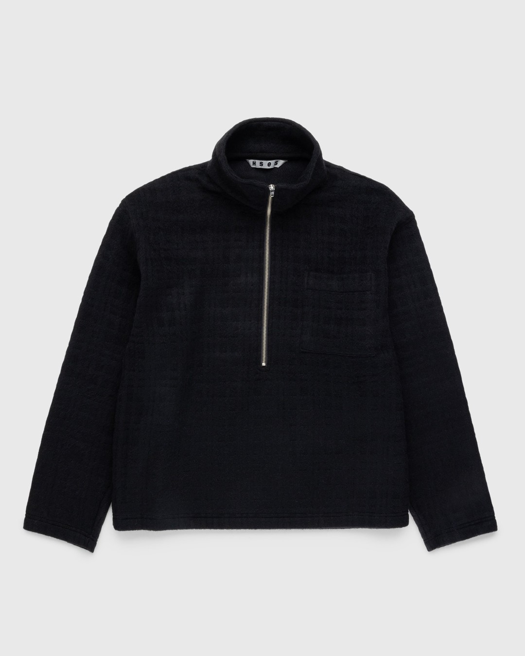 Highsnobiety HS05 – Recycled Half-Zip Wool Fleece Black - Knitwear - Black - Image 1
