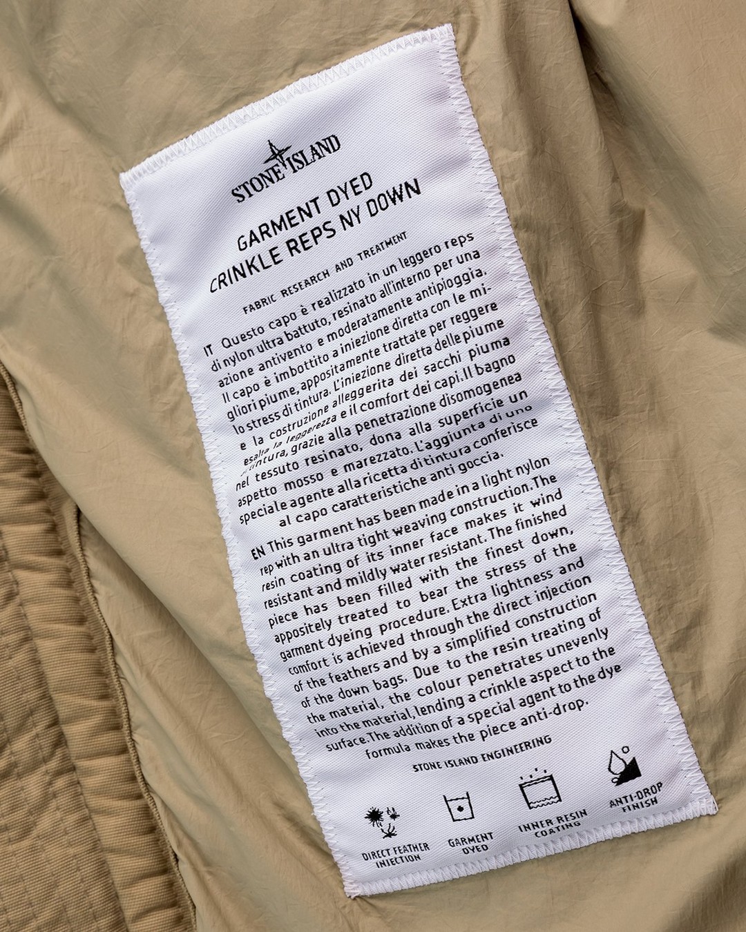 Stone Island – Real Down Jacket Natural Beige - Outerwear - Beige - Image 7