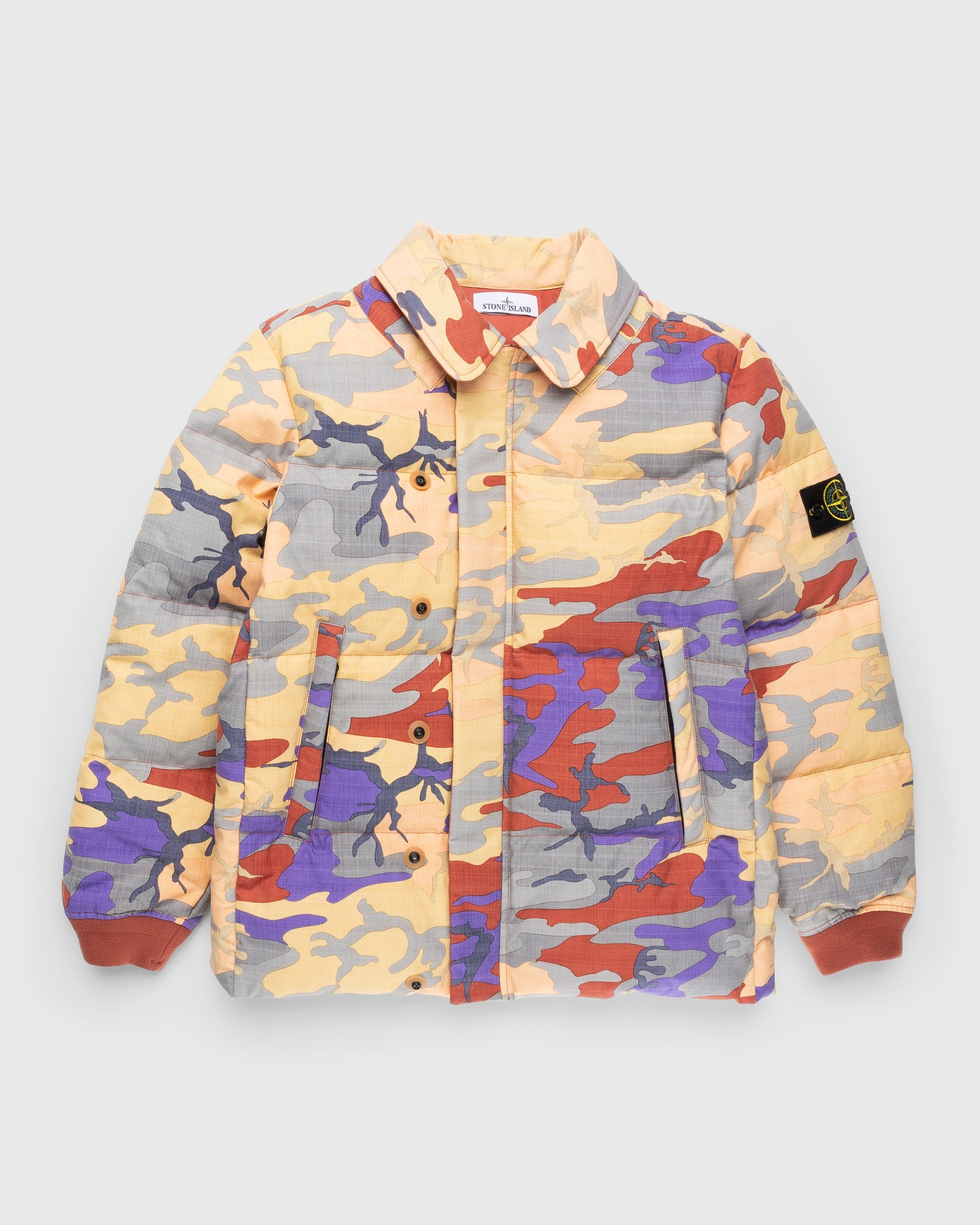 Stone Island – Heritage Camo Ripstop Nylon Down Jacket Orange - Outerwear - Orange - Image 1