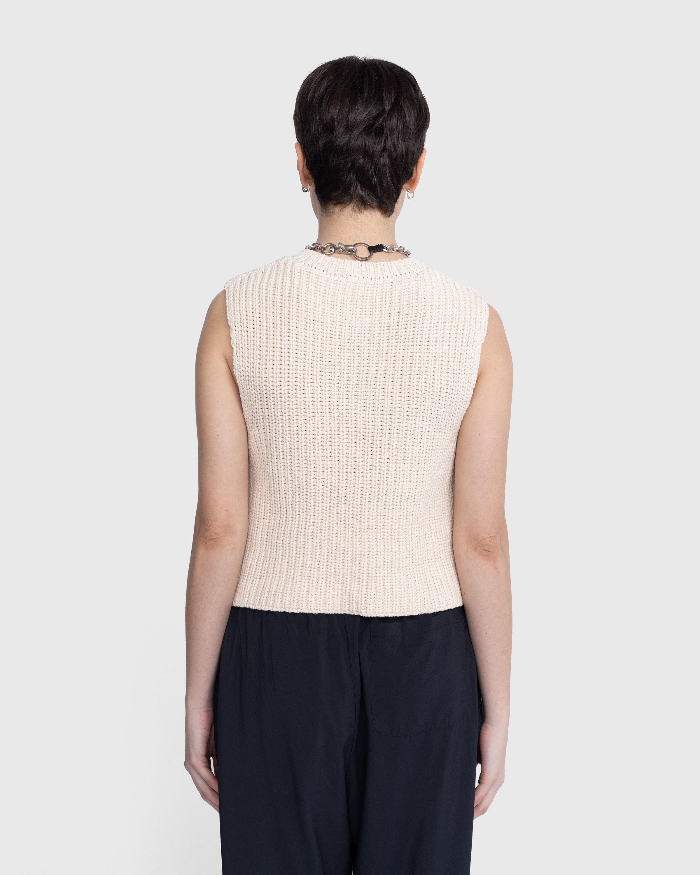 Our Legacy – Intact Vest Raw White Chunky Cotton Rib - Outerwear - White - Image 4