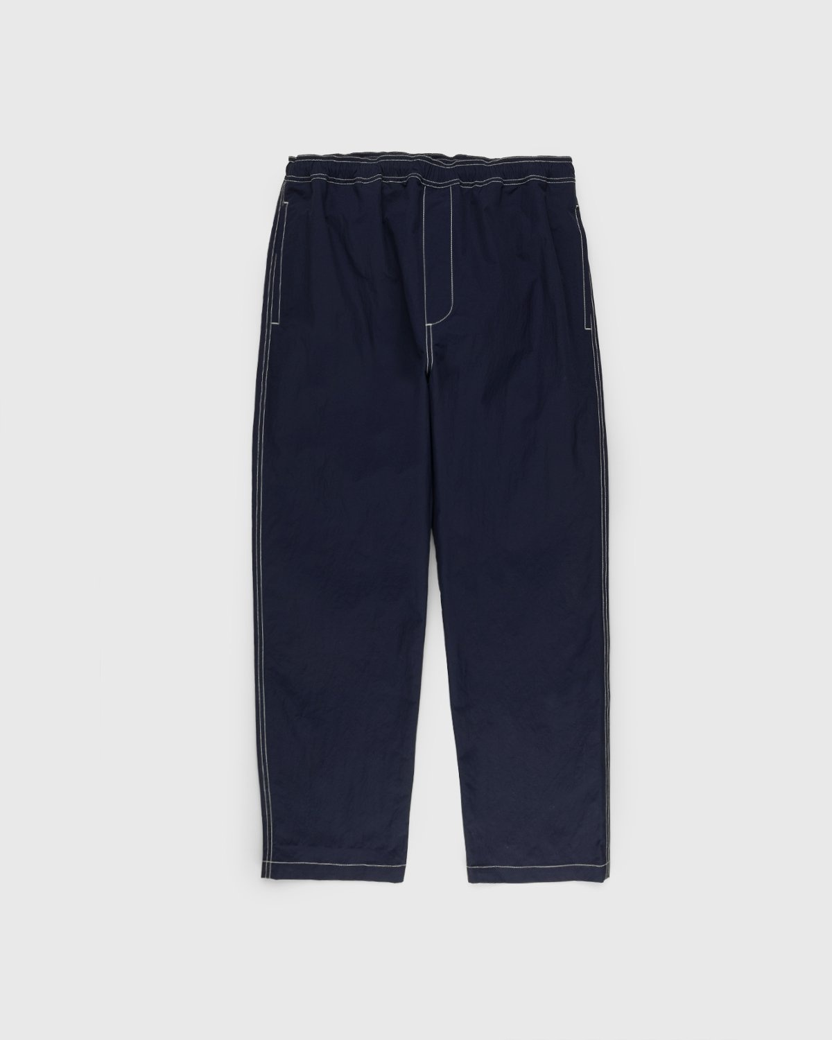 Highsnobiety – Contrast Brushed Nylon Elastic Pants Navy - Pants - Blue - Image 1