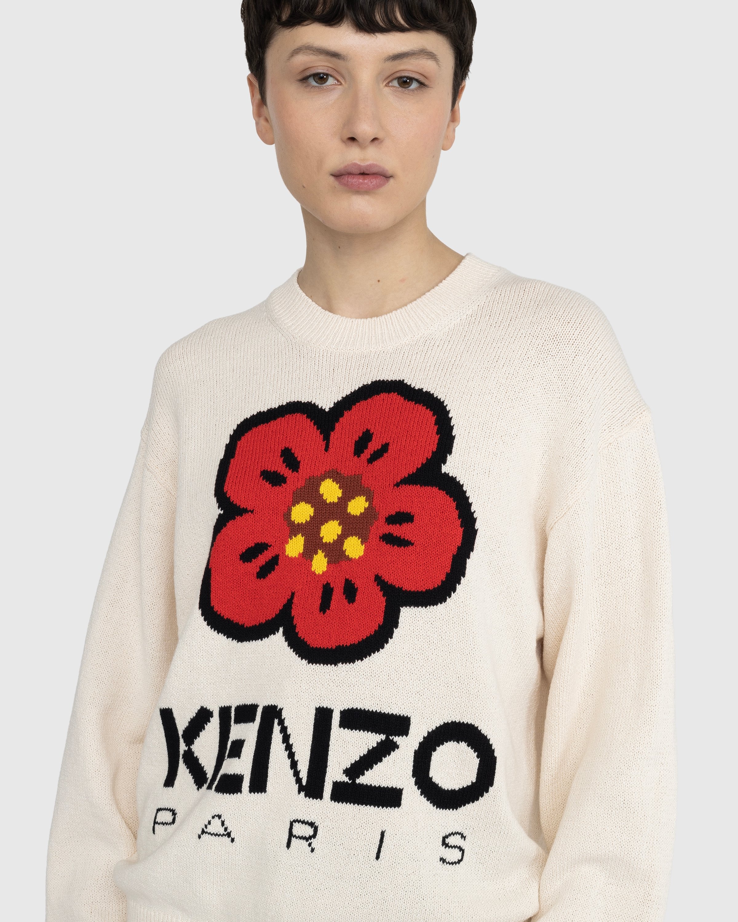 Kenzo – ‘BOKE FLOWER’ Jumper - Knitwear - Beige - Image 5