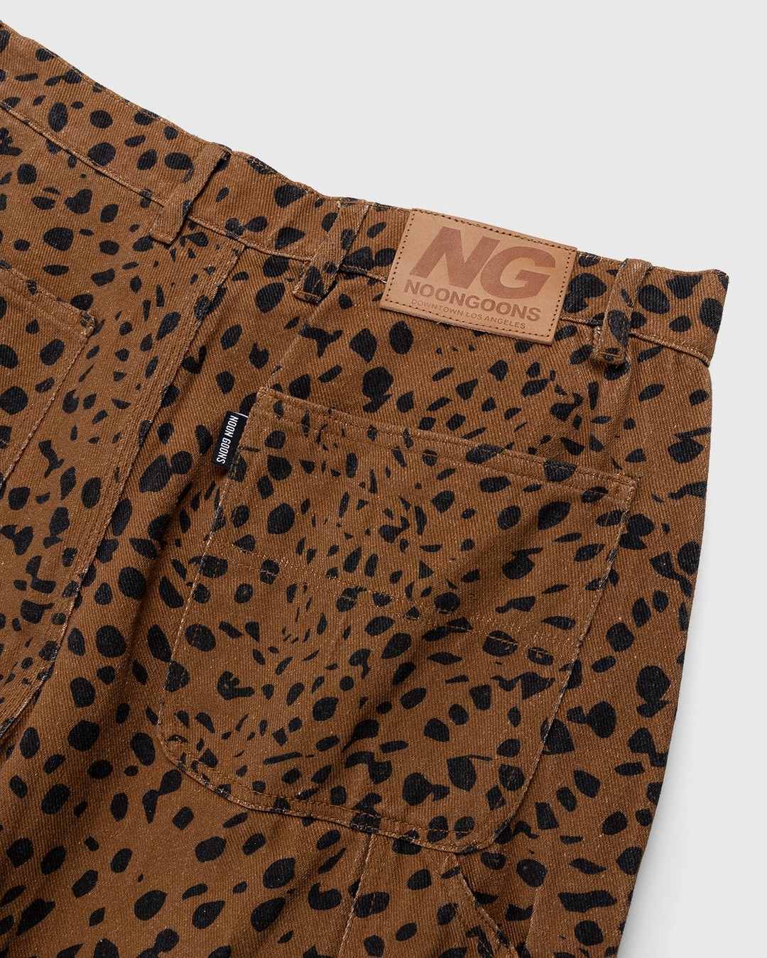 Noon Goons – Go Leopard Denim Pant Brown - Pants - Brown - Image 3